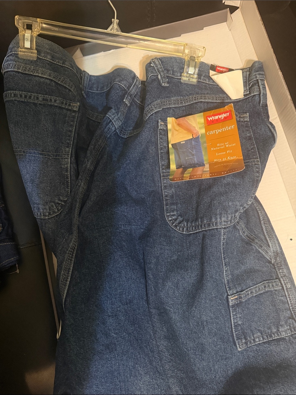 Wrangler Relaxed Fit Men’s Dark Blue Carpenter Jean Shorts